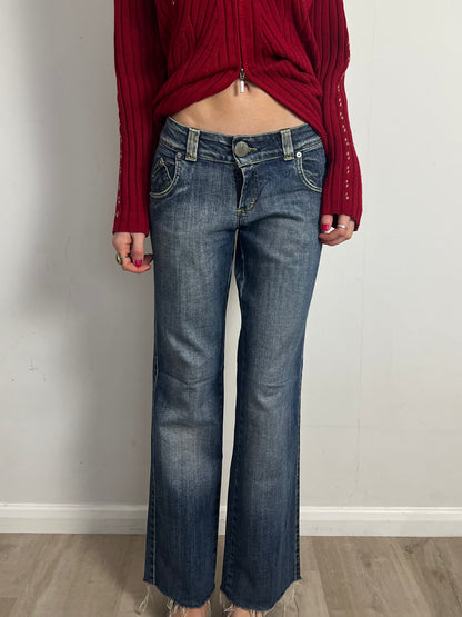 low rise jeans, L