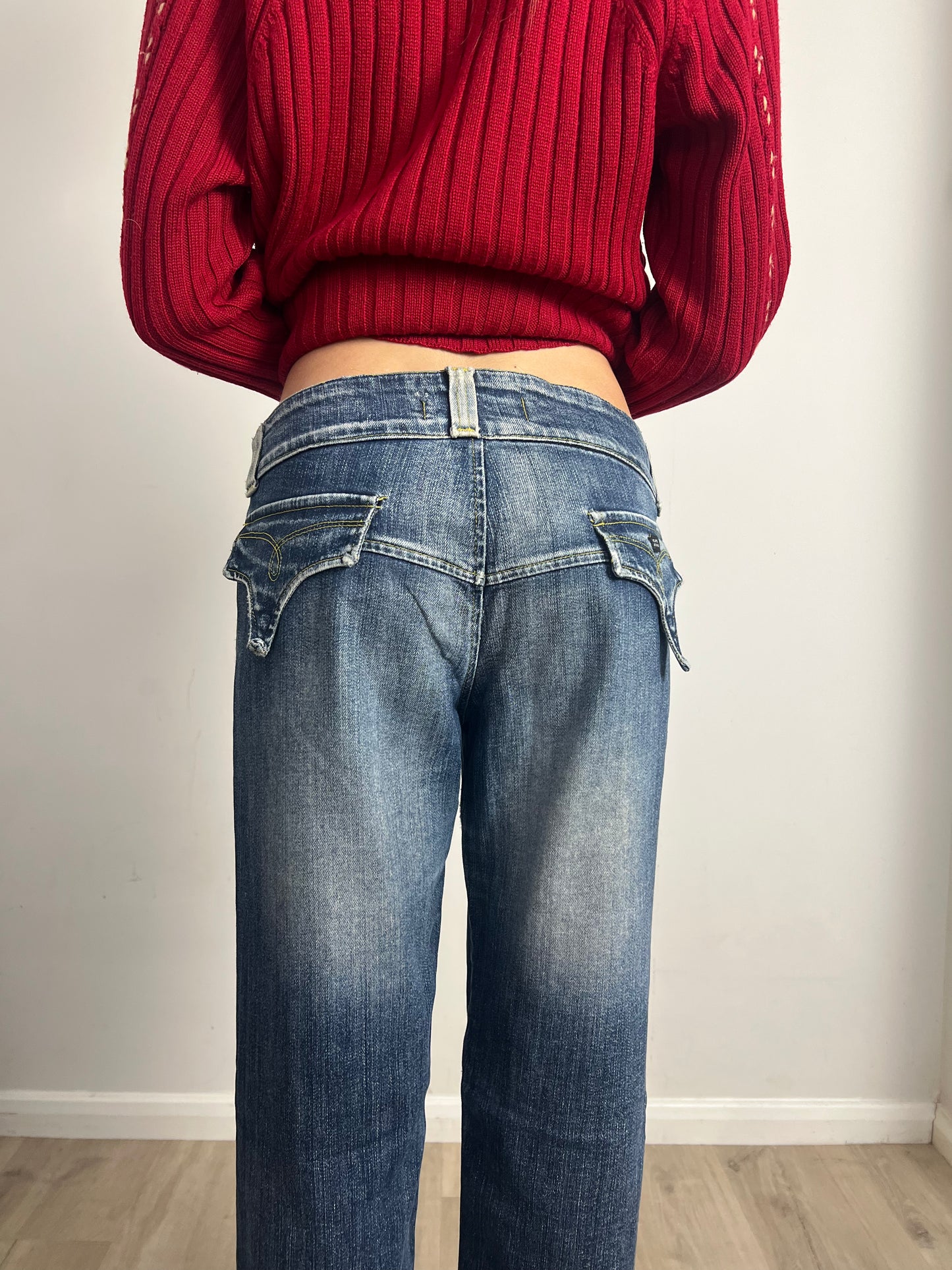 low rise jeans, L