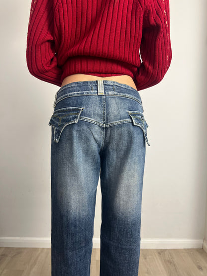 low rise jeans, L