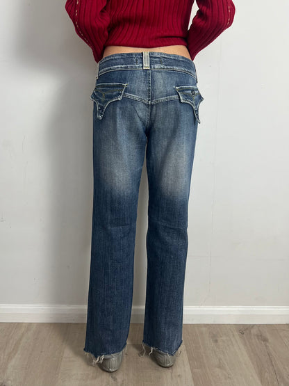 low rise jeans, L