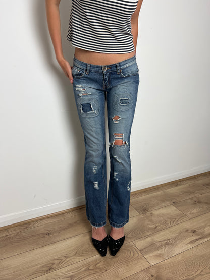 Vintage distressed jeans, S