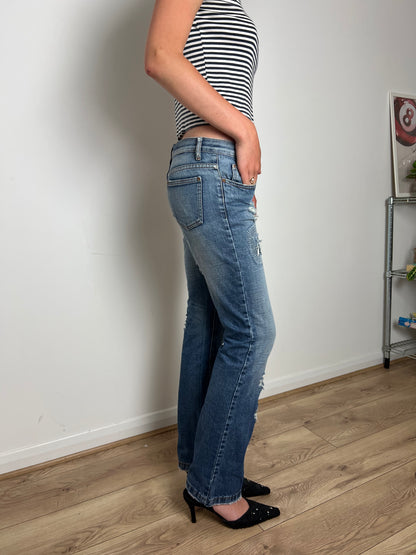Vintage distressed jeans, S