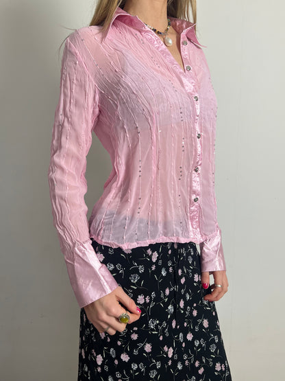 sequin blouse, M/L