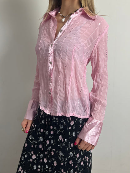 sequin blouse, M/L
