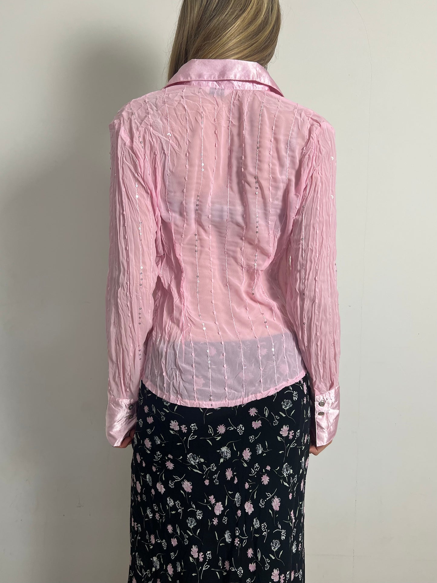 sequin blouse, M/L