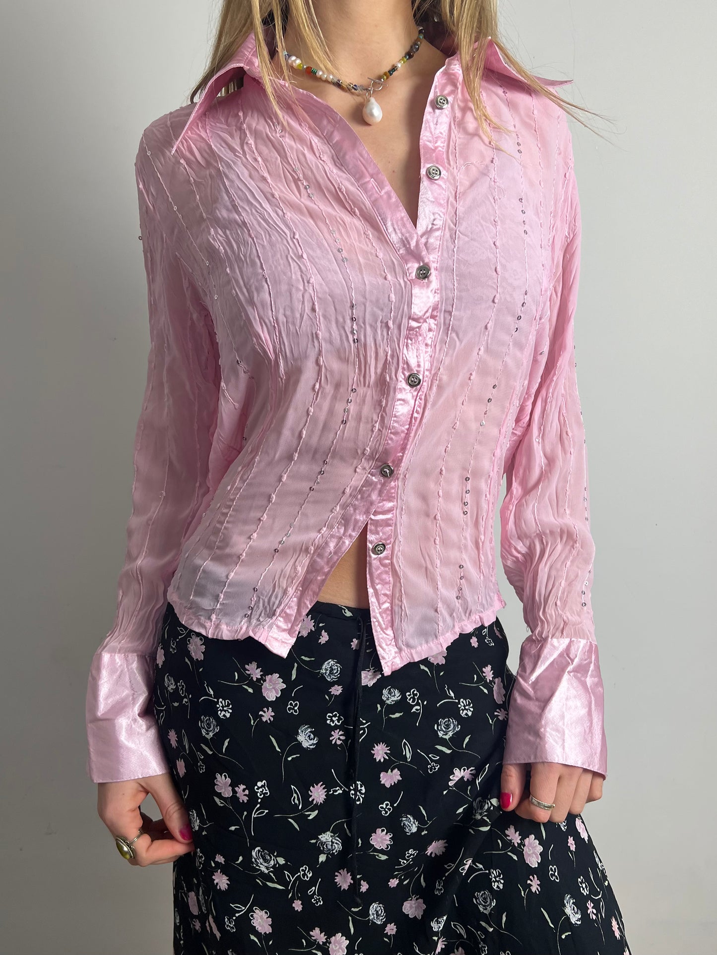 sequin blouse, M/L