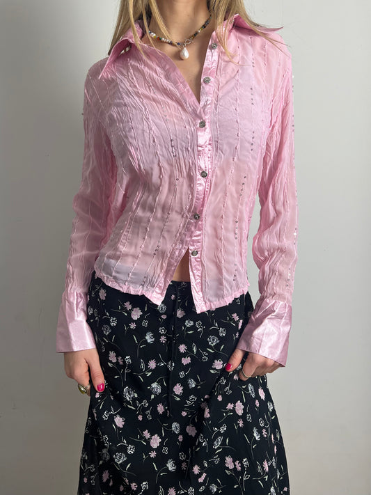 sequin blouse, M/L