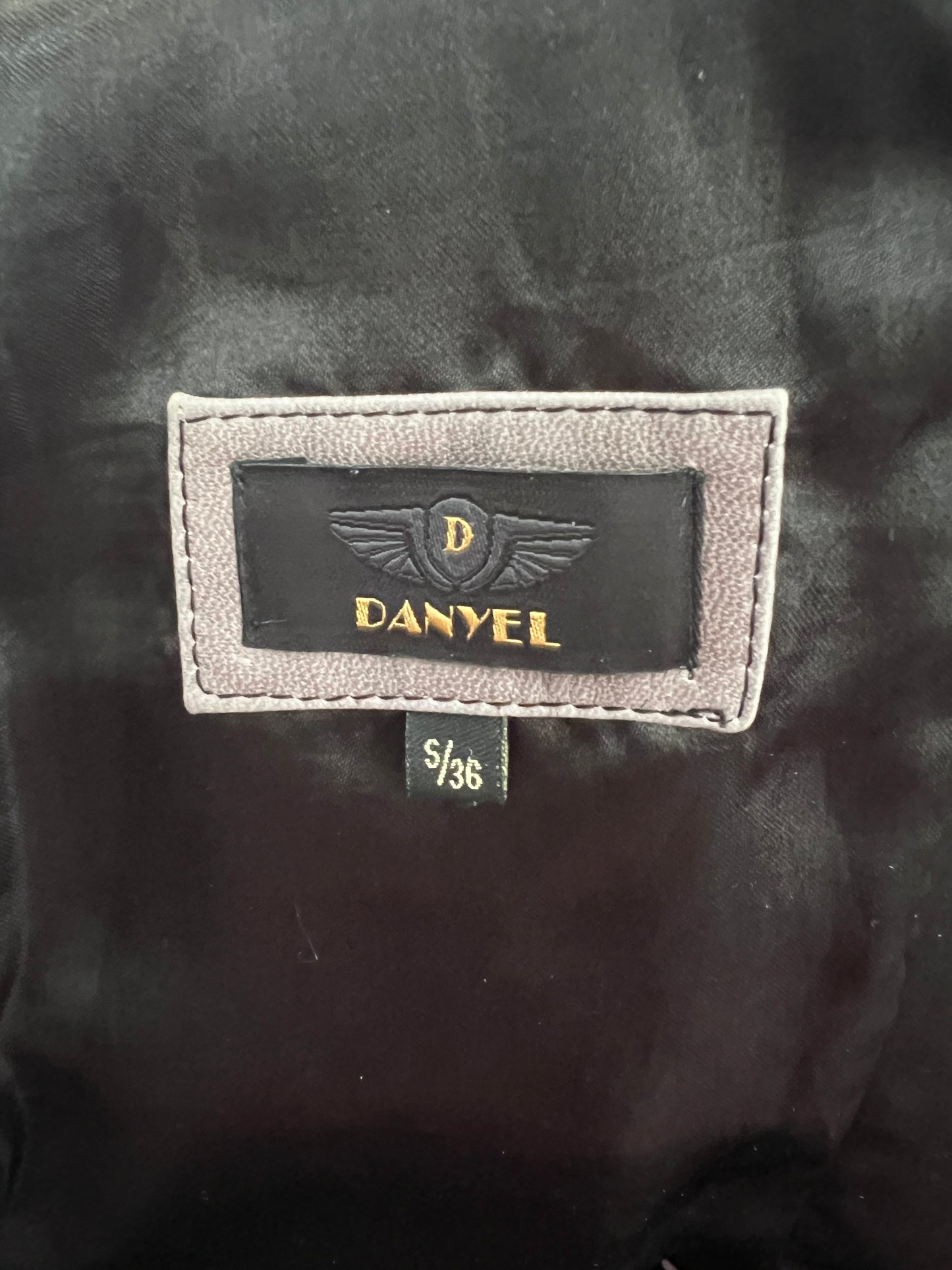 vintage grey zip up leather jacket