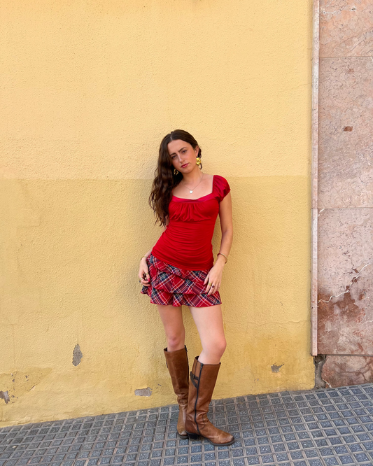 Tartan rara mini skirt