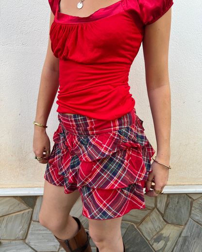 Tartan rara mini skirt