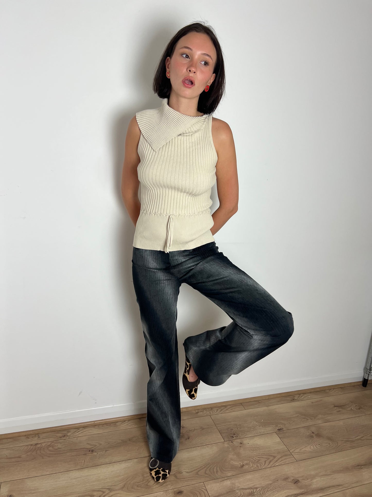 Vintage striped trousers, S