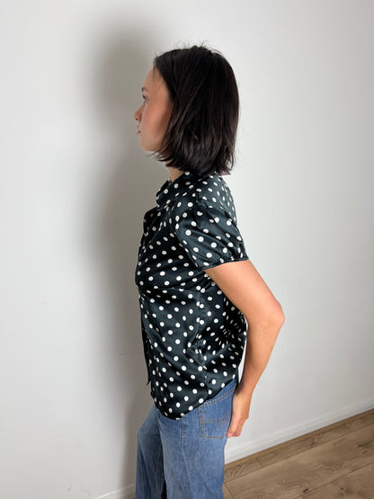 Vintage polka dot blouse, M