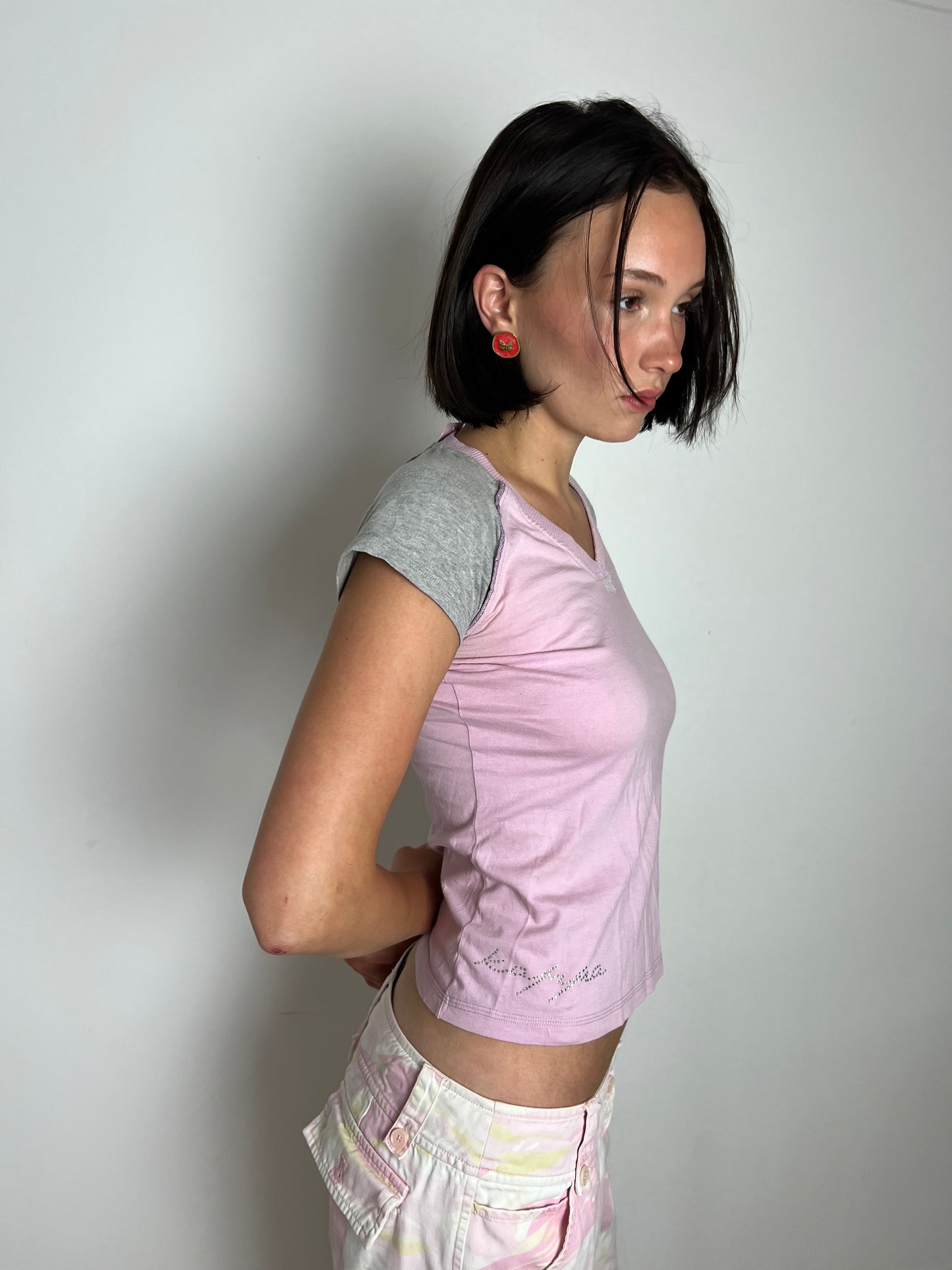 Kappa pink and grey tee, S