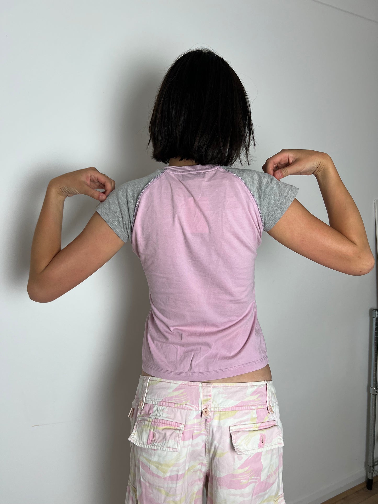 Kappa pink and grey tee, S