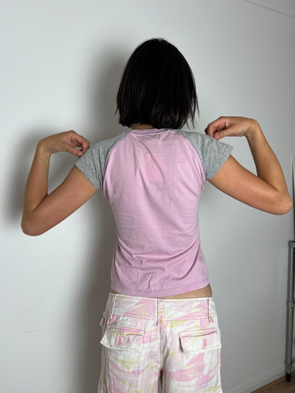 Kappa pink and grey tee, S