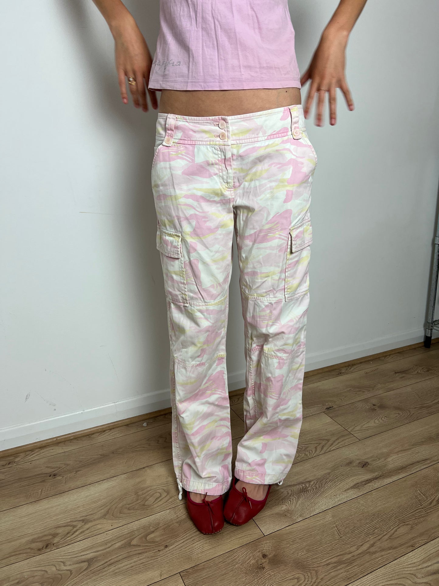 Jasper Conran pink camo trousers, M