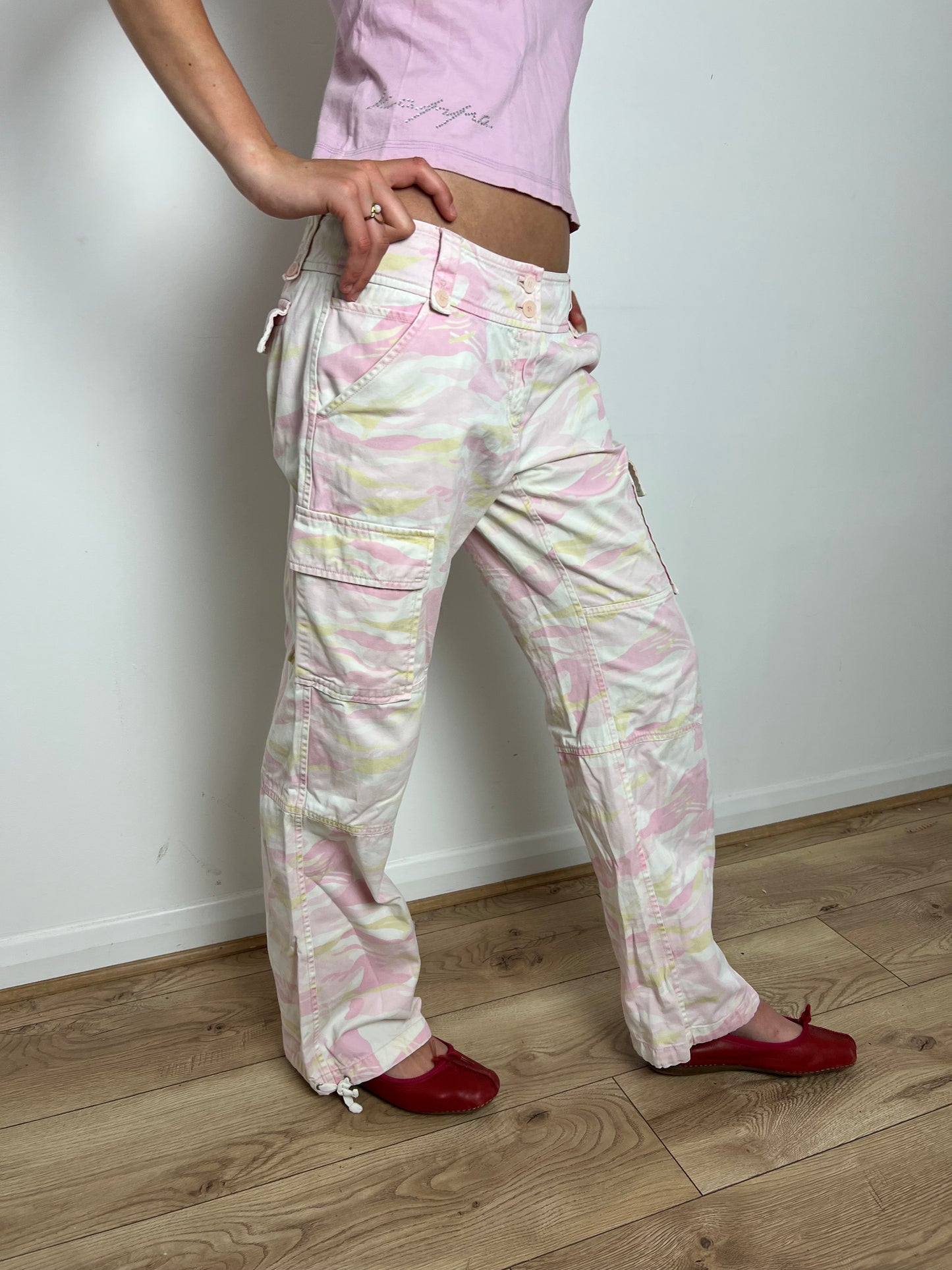 Jasper Conran pink camo trousers, M