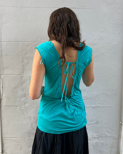 Graphic 'Shanty Queen' wrap top