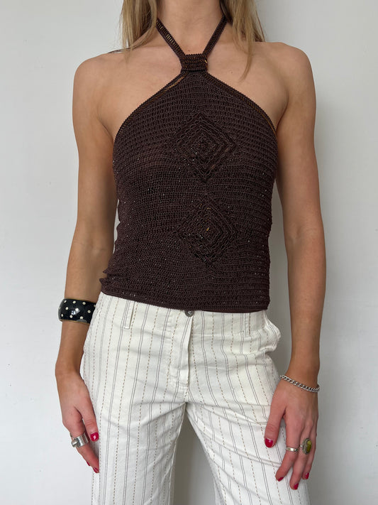 motivi beaded halter top, S