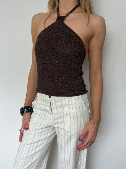 motivi beaded halter top, S