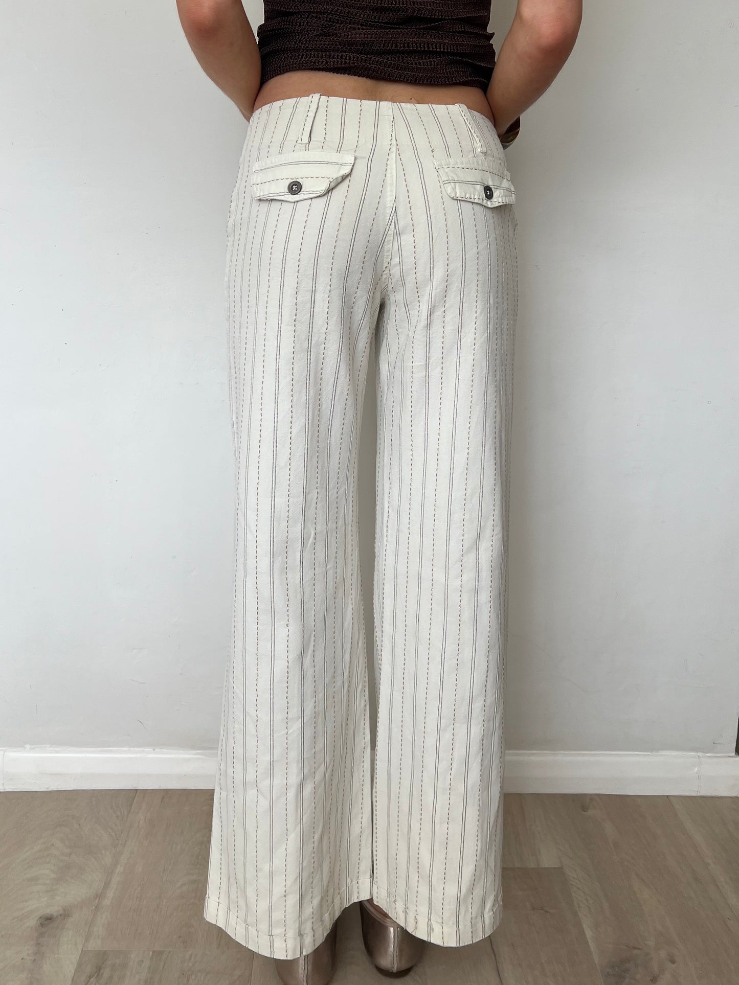 striped trousers, S