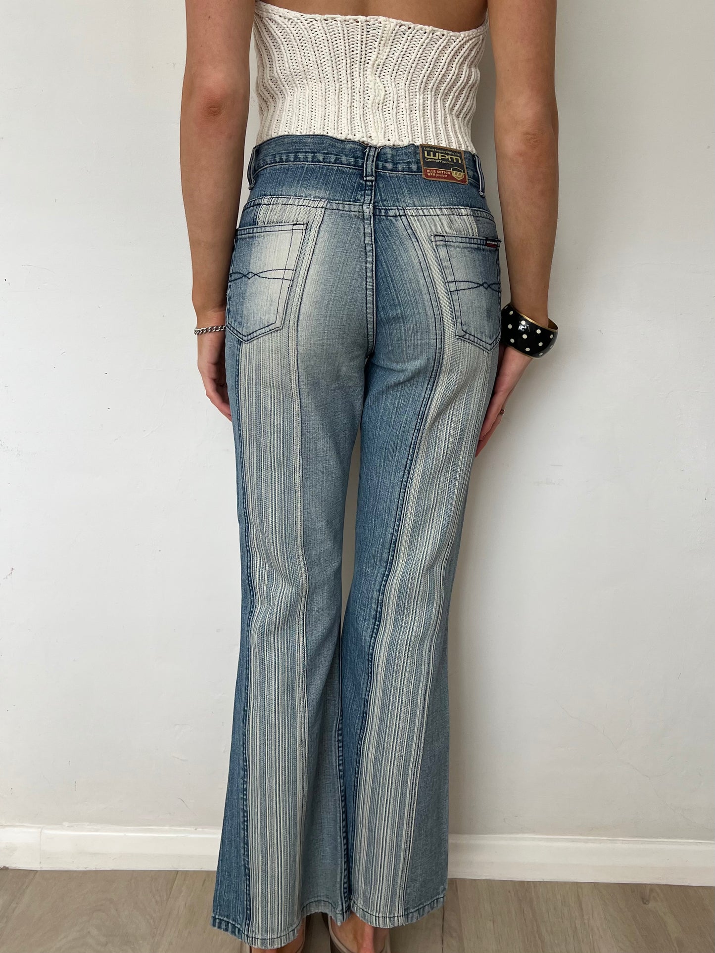 striped jeans, S