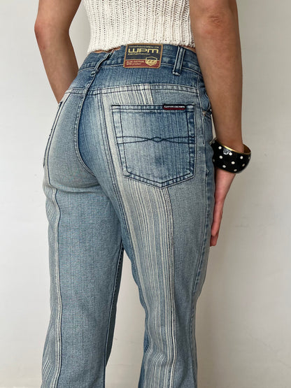 striped jeans, S
