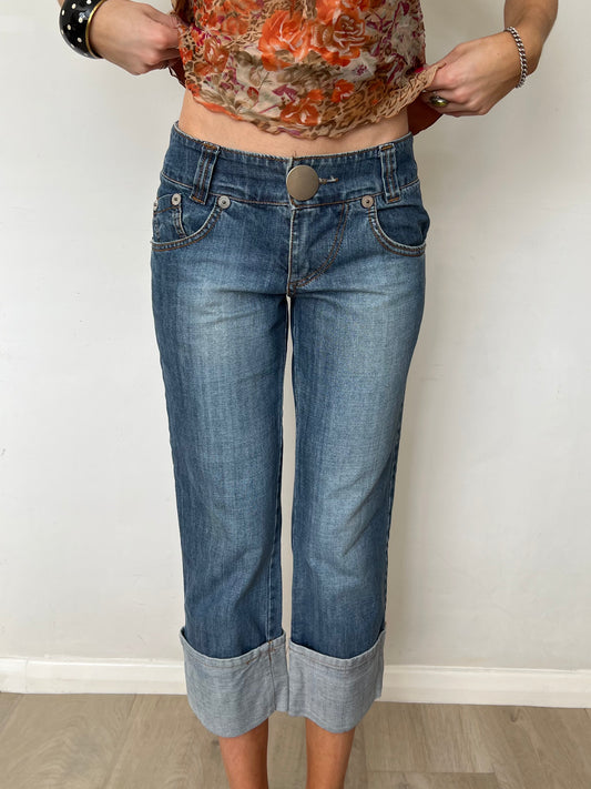 denim capris, S