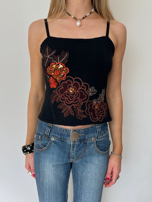 sequin corset top, M
