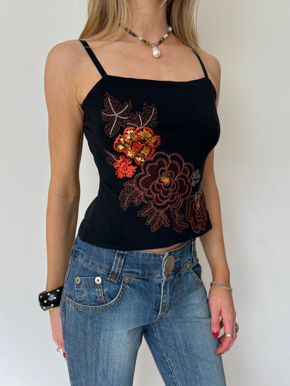 sequin corset top, M