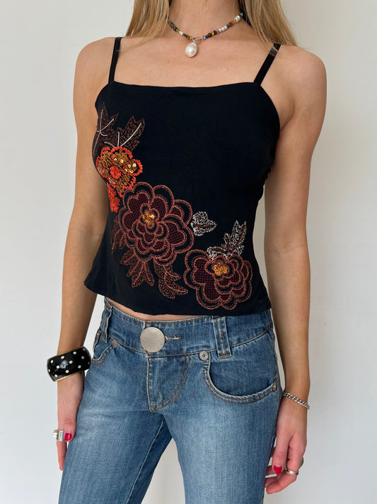 sequin corset top, M