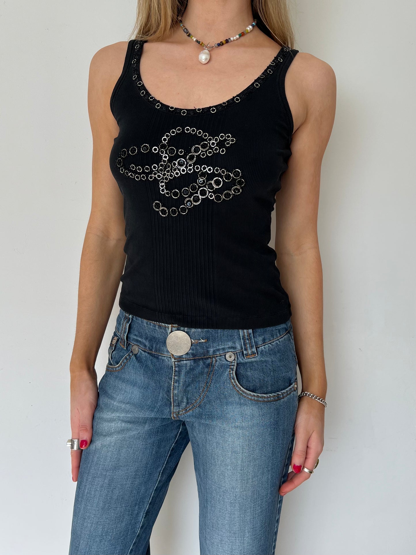 sequin top, S