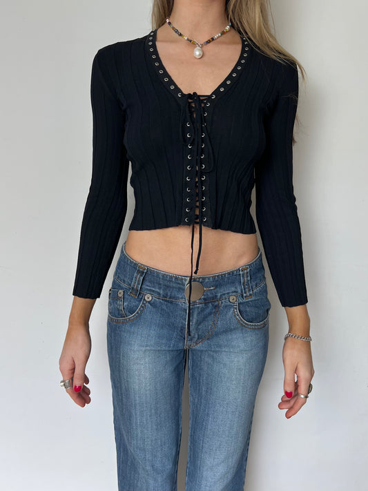 ribbed corset top, S
