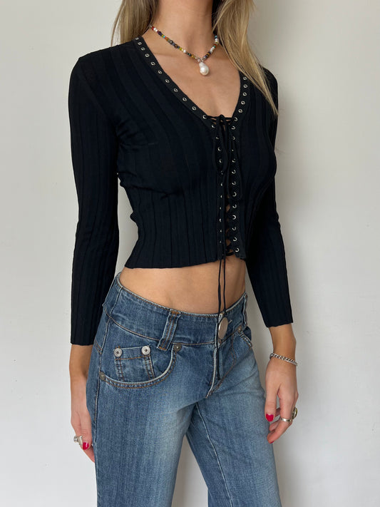 ribbed corset top, S