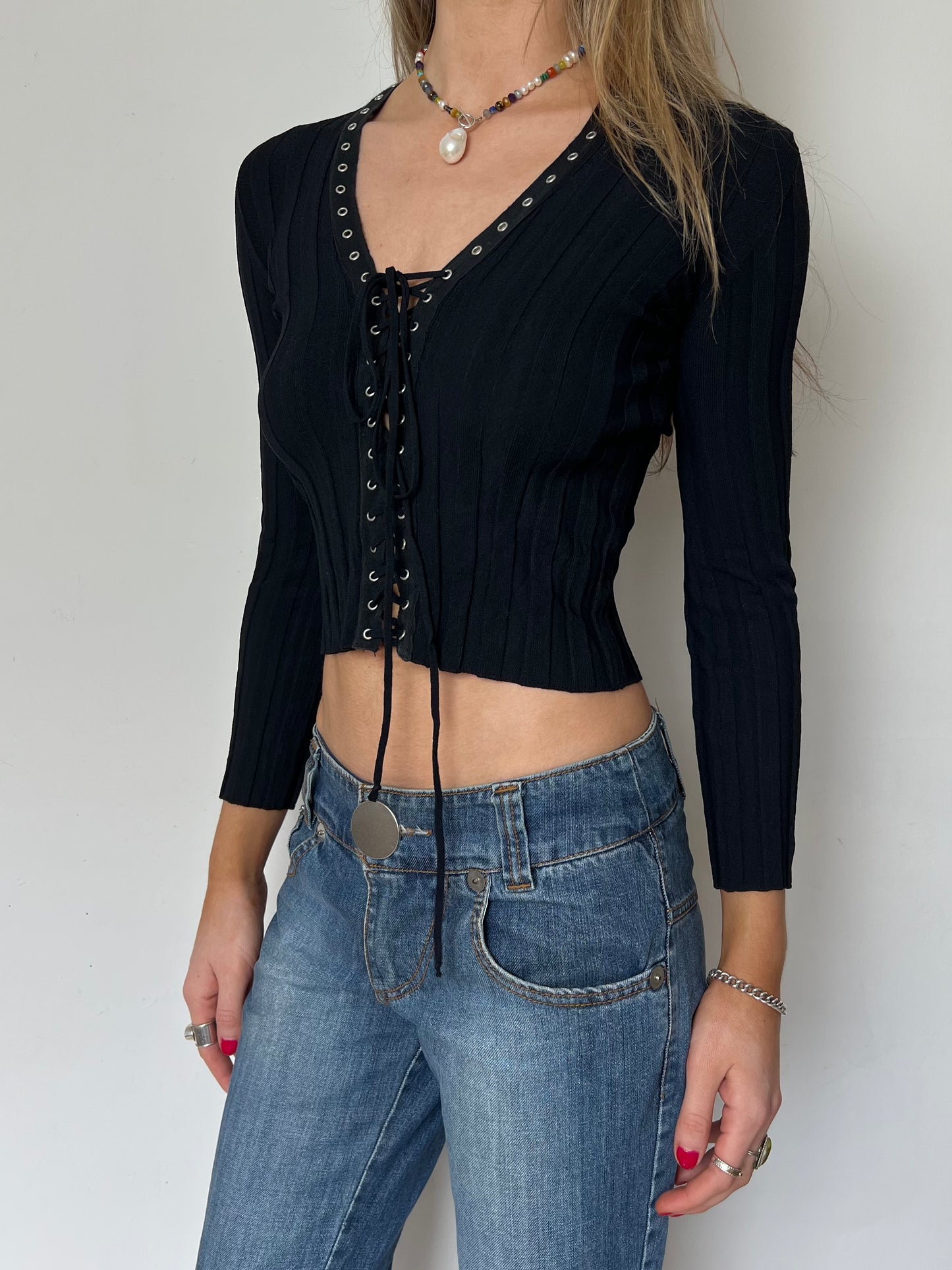 ribbed corset top, S