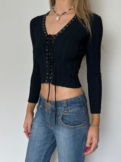 ribbed corset top, S