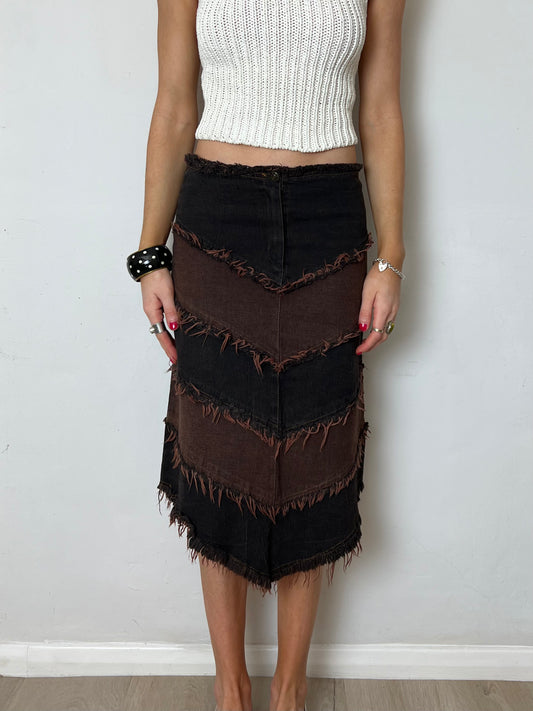 chevron skirt, M