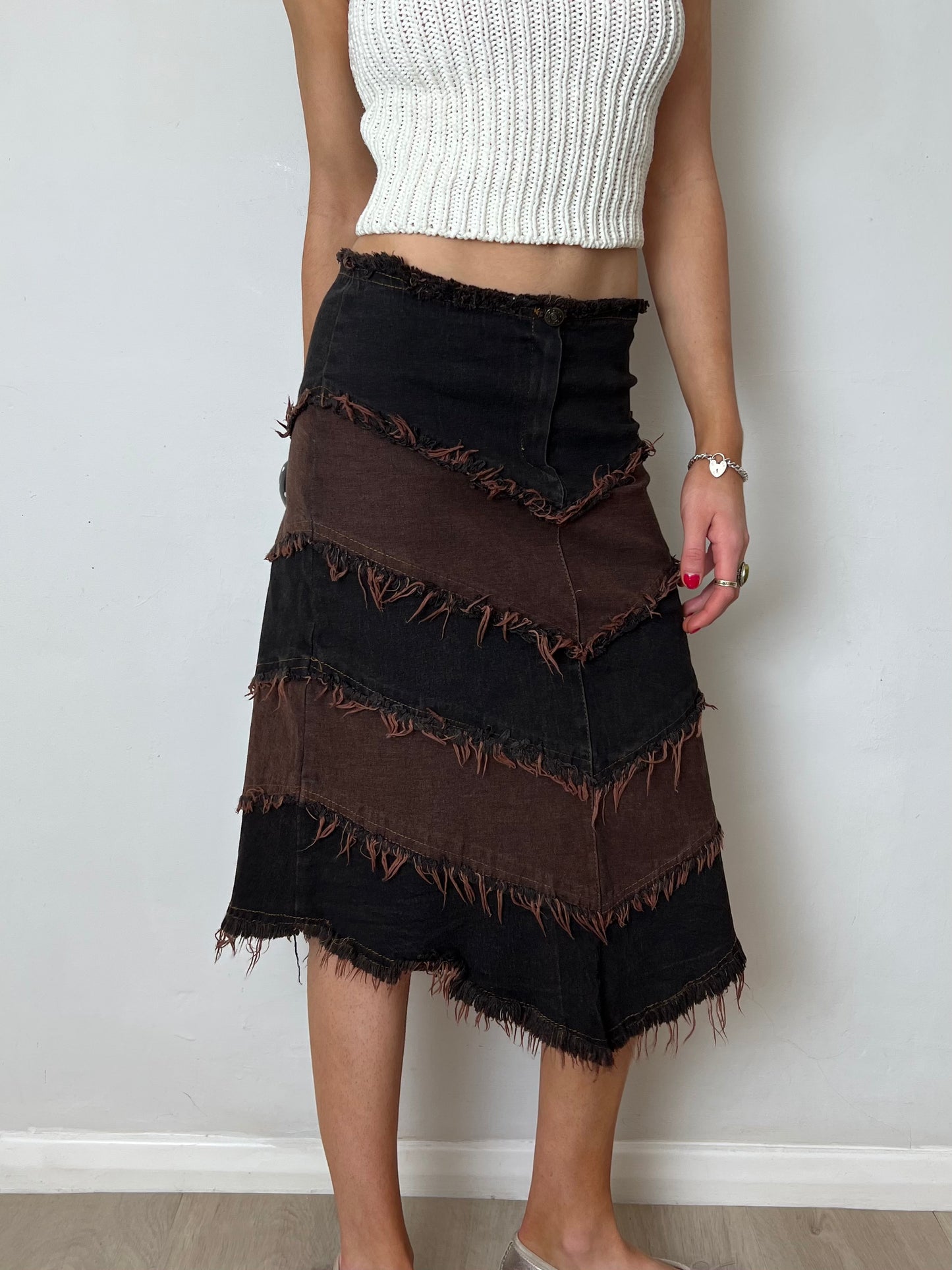 chevron skirt, M