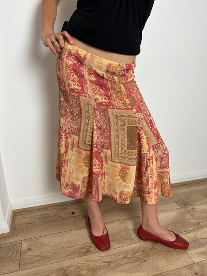 Vintage paisley print skirt, S