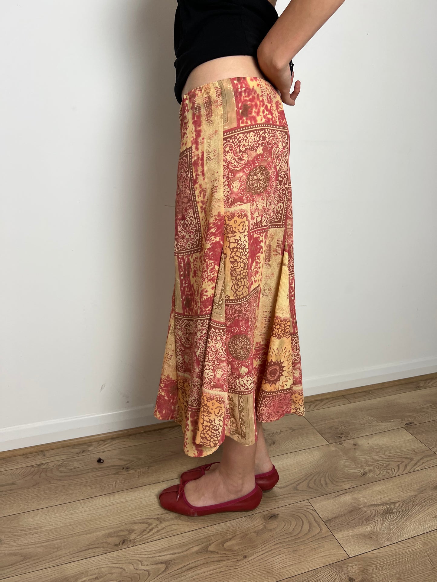 Vintage paisley print skirt, S