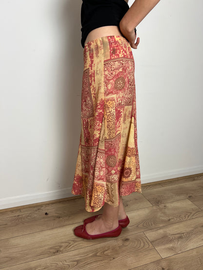 Vintage paisley print skirt, S