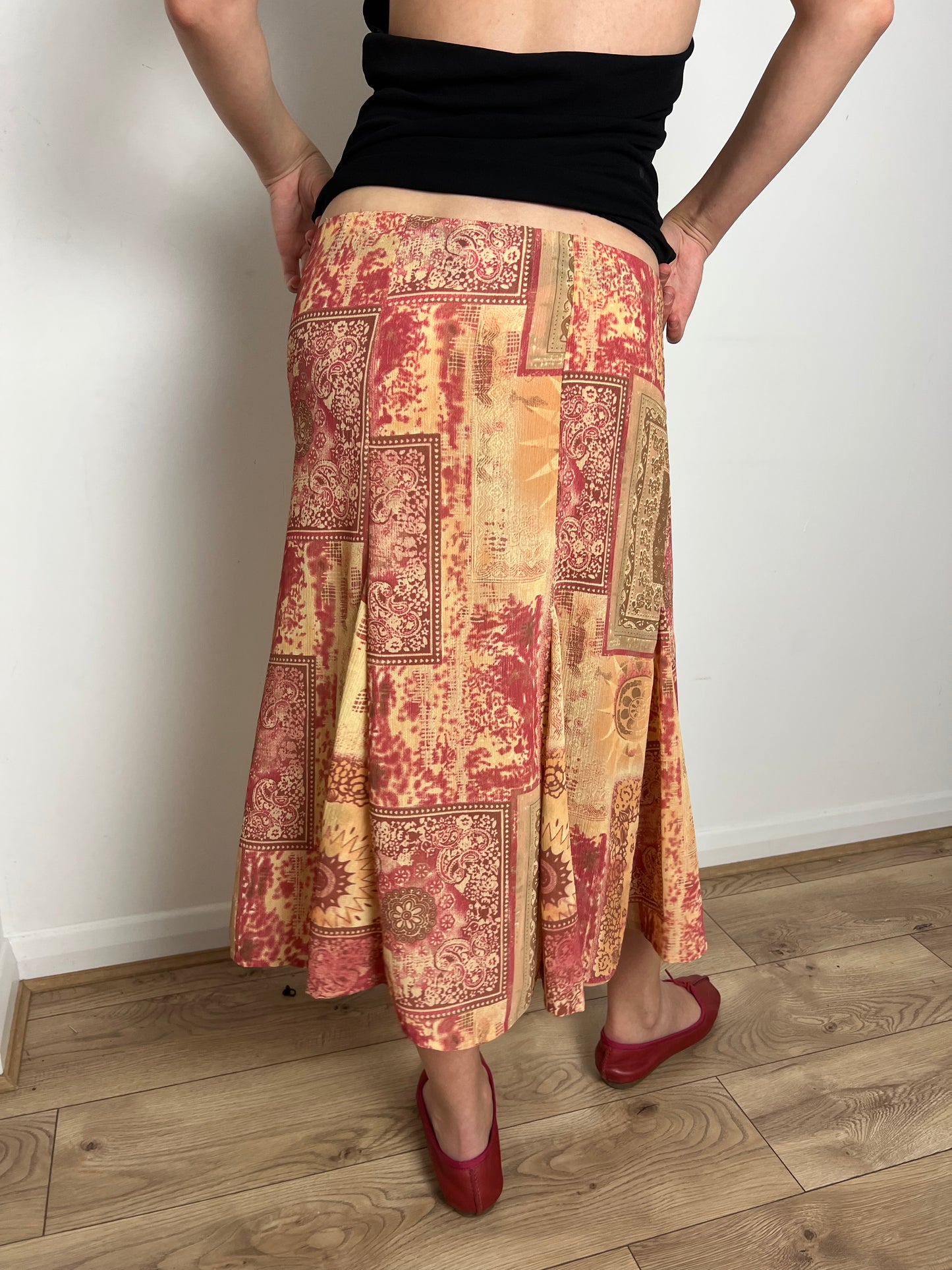 Vintage paisley print skirt, S