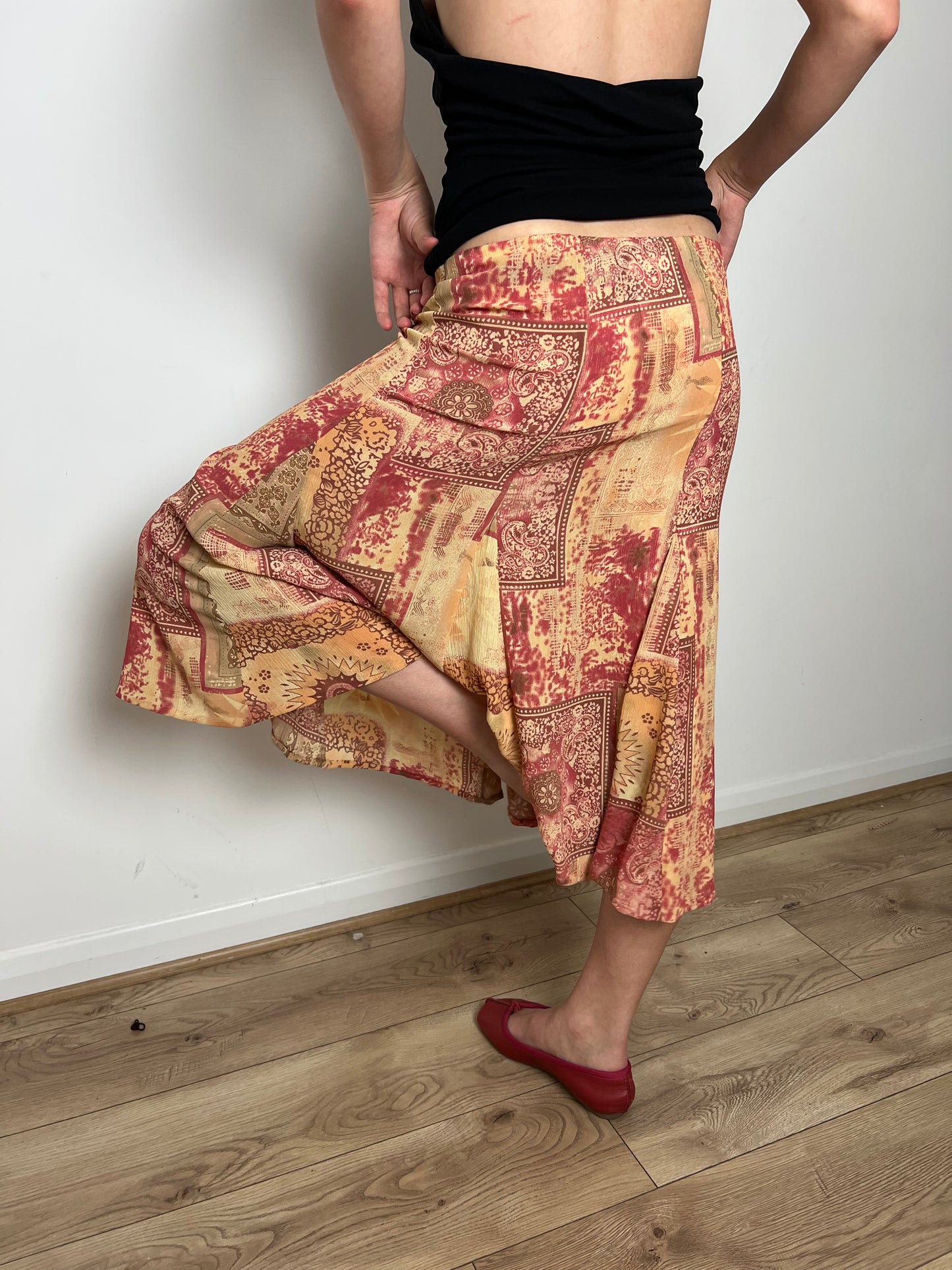 Vintage paisley print skirt, S