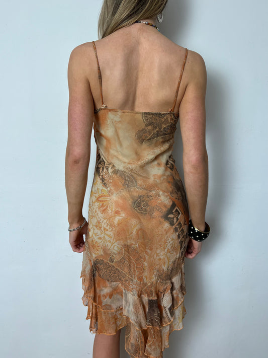 silk dress, S