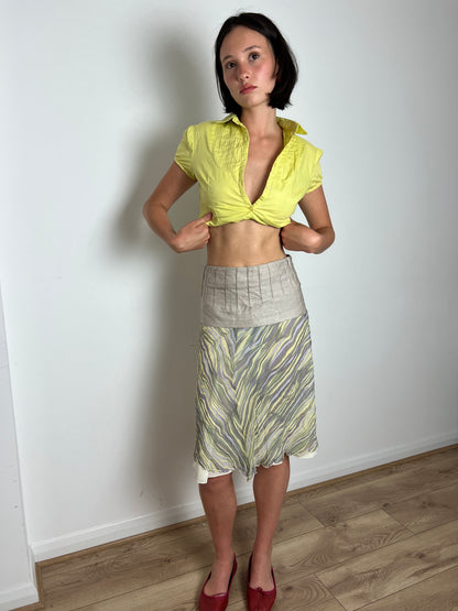 Vintage striped midi skirt, S