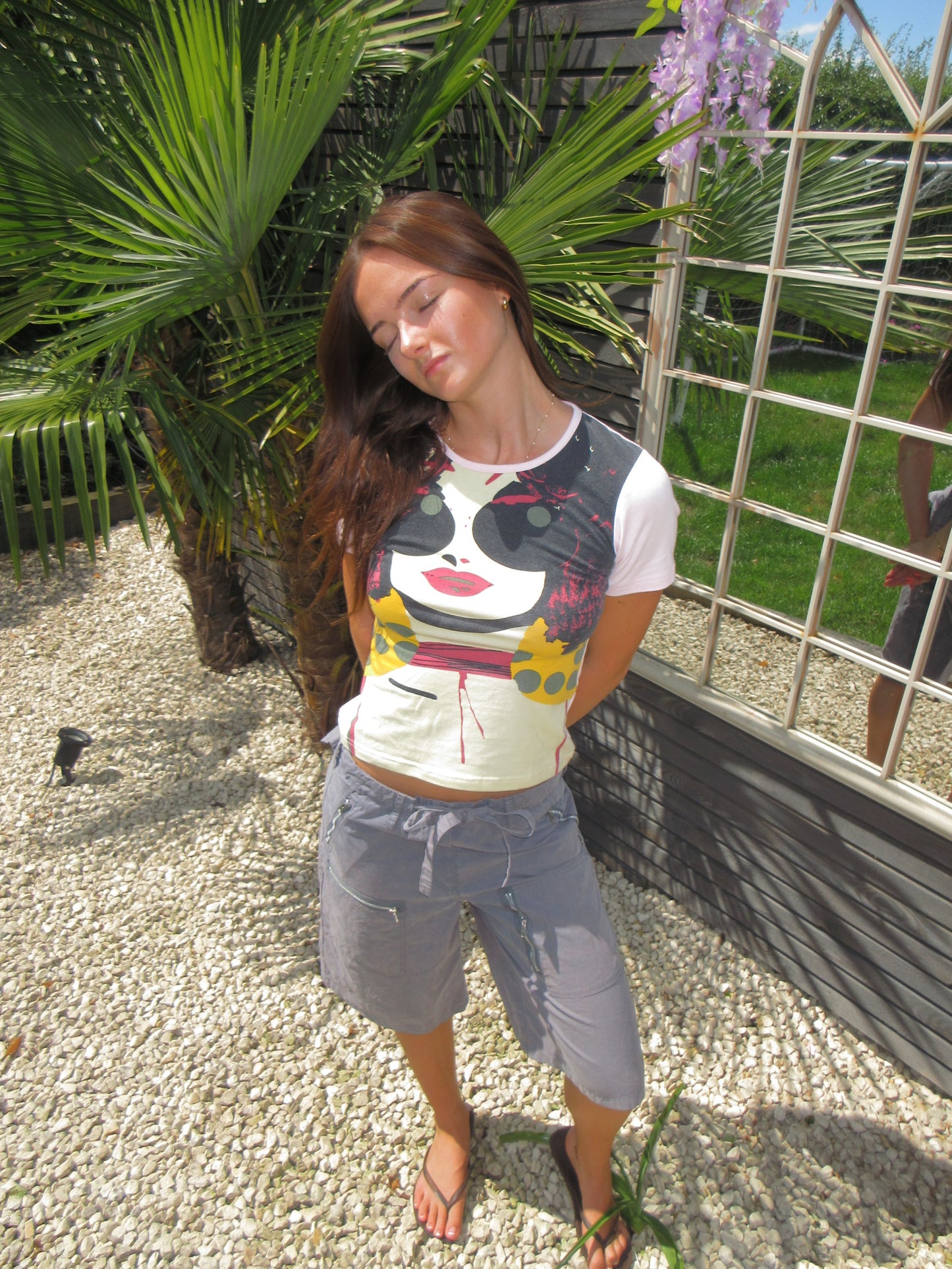 pink graphic tee, S