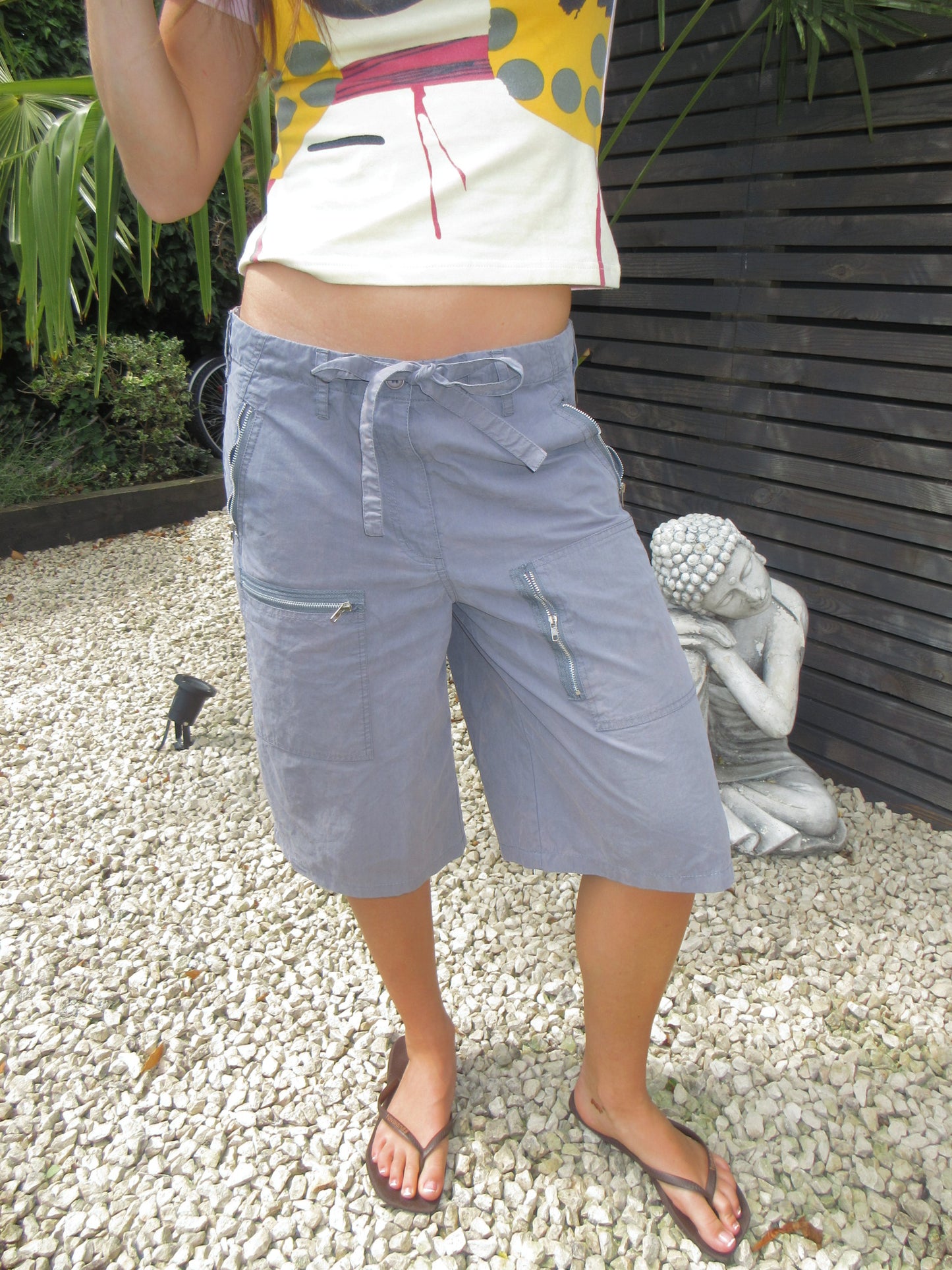 grey cargo shorts, S