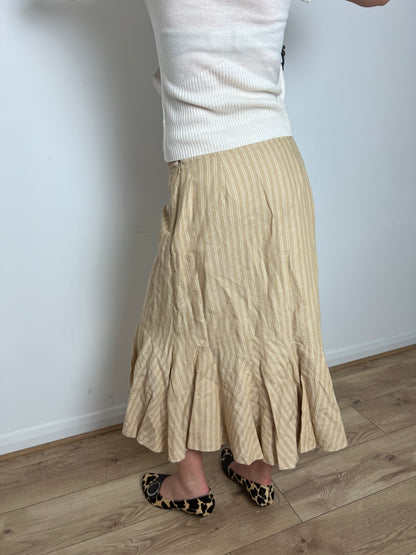 Per Una striped asymmetrical skirt, M