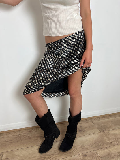 Vintage polka dot skirt, S