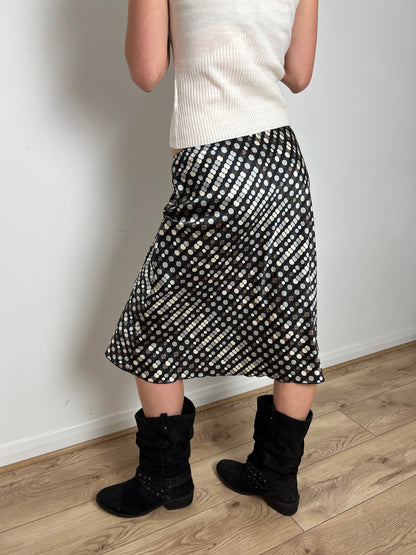 Vintage polka dot skirt, S